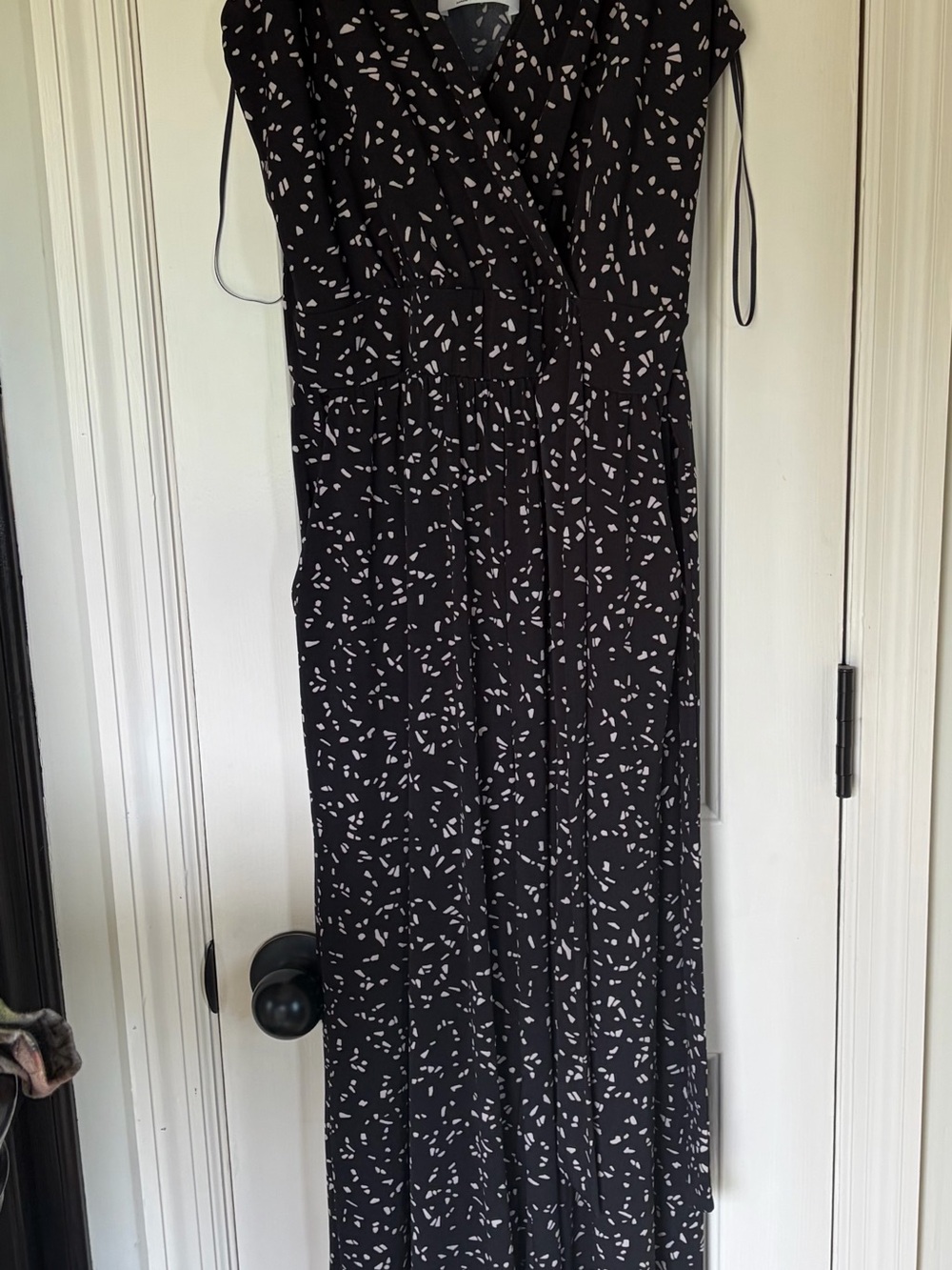 Black and White Confetti Print jumpsuit